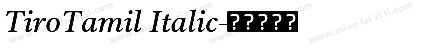 TiroTamil Italic字体转换